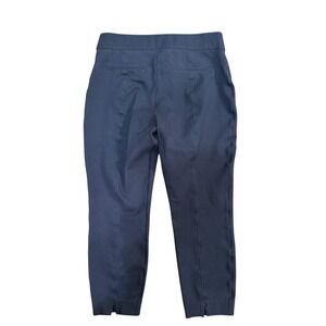 SPANX Perfect Black Ankle Pants Women's Size Large Flat Front Stretch Slim